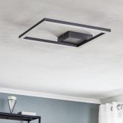 Fabas Luce LED-taklampa Bard, 42 x 42 cm, antracit