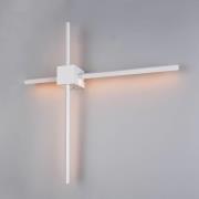 Trio Lighting LED-vägglampa Cassino, matt vit, bredd 67 cm, metall