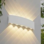 Lindby LED-utomhusvägglampa Ithan, 5 lampor, vit, 27 cm