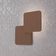 EGLO LED-utomhusvägglampa Pedersano, rostfärgad, längd 14 cm Metall