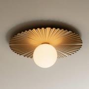 Nuura Aps Nuura vägglampa Liila Muuse, Ø 42 cm, IP44, guld/opal