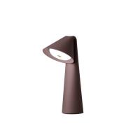 FRANDSEN LED-batteridriven bordslampa Ami, brun, 32 cm, dimbar