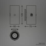 Briloner LED-batteridriven vägglampa Isy, matt vit, plast, 3 000 K