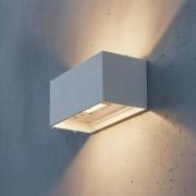 Ideallux Ideal Lux Utomhusvägglampa Atom, vit, 20 cm, metall