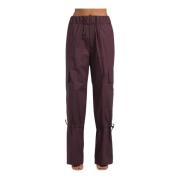 Erika Cavallini Straight Trousers Purple, Dam