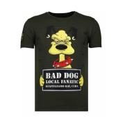 Local Fanatic Bad Dog Rhinestone - T shirt Herr - 13-6207K Green, Herr