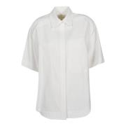 Loulou Studio Ivory Moheli Short Sleeve Shirt White, Dam