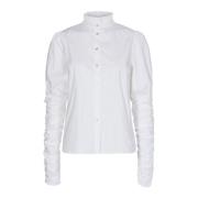 Co'Couture Elegant Poplin Puff Skjortblus White, Dam