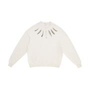 Marcelo Burlon Stickade Tröjor White, Herr