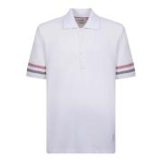 Thom Browne Stiliga vita T-shirts för män White, Herr