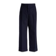 Thom Browne Leather Trousers Blue, Herr
