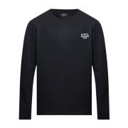 A.p.c. ‘Olivier’ T-shirt med långa ärmar Black, Herr