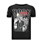 Local Fanatic Rolig T-shirt för män - Rock My World Cat - 11-6366Z Bla...