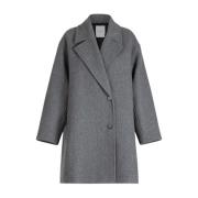 Pomandère Single-Breasted Coats Gray, Dam