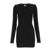 Dion Lee Svart stretch bomulls miniklänning Black, Dam