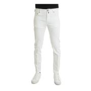 Jacob Cohën Slim-Fit 5 Ficka Denim Jeans White, Herr