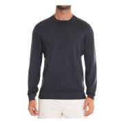 Fay Stone Washed Slim Fit Pullover Black, Herr