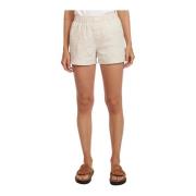 Zadig & Voltaire Korta lädershorts Beige, Dam