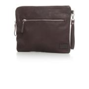 The Jack Leathers Pochette in leather Brown, Herr