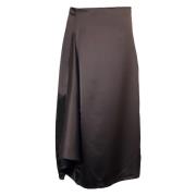 Noor of Sweden Mona silky satin skirt Brown, Dam