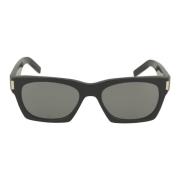 Saint Laurent Modernt fyrkantigt design solglasögon Black, Herr