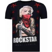 Local Fanatic Marilyn Rockstar Rhinestone - Man T Shirt - 6005B Blue, ...