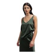 Ahlvar Gallery Shin silk tank army green Green, Dam