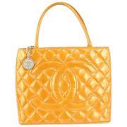 Chanel Vintage Förägda Läder Axelväska Orange, Dam