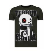 Local Fanatic Terror Panda Rhinestone - T Shirt Herr - 13-6227K Green,...