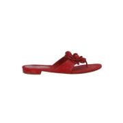 Chanel Vintage Pre-owned Tyg lgskor Red, Dam