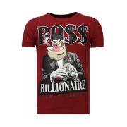 Local Fanatic Billionaire Boss Rhinestone - T Shirt Herr - 13-6205B Re...