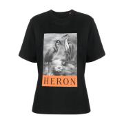 Heron Preston Svart Grafiskt Tryck T-shirt för Kvinnor Black, Dam