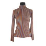 Mugler Pre-owned Pre-owned Polyester toppar Brown, Dam