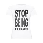 Vetements Tryckt T-shirt White, Dam