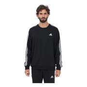 Adidas Essentials Fleece 3-Stripes Sweatshirt Black, Herr