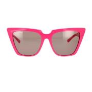 Balenciaga Cat-Eye Solglasögon med Framträdande Kanter Pink, Dam