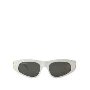 Balenciaga Tidlösa Cat Eye Solglasögon - Multifärgad Acetat White, Dam