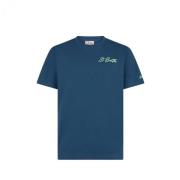MC2 Saint Barth Klassisk Bomull T-shirt St Barth Plane Blue, Herr