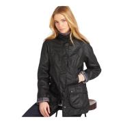 Barbour Beadnell Vaxjacka Black, Dam