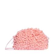 Bottega Veneta Chenille Mini Pouch med Justerbar Axelrem Pink, Dam