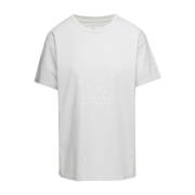 Maison Margiela Vit Bomull Logo Print Dam T-Shirt White, Dam