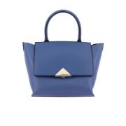 Emporio Armani Blå Ficka Tote Väska Blue, Dam