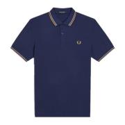 Fred Perry Slim Fit Twin Tipped Polo i French Navy/Seagrass/Light Rust...