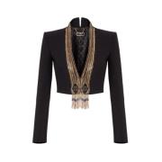 Elisabetta Franchi Stilfull Jacka Black, Dam