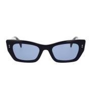Kenzo Cat-Eye Solglasögon med Blåa Linser Black, Unisex