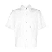Amiri Vit Bomull Logo Bowling Skjorta för Män White, Herr