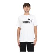 Puma Vit Logotyp T-Shirt White, Herr