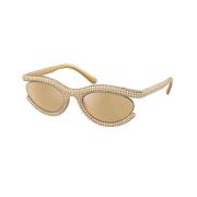 Swarovski Stiliga solglasögon för moderna kvinnor Yellow, Dam