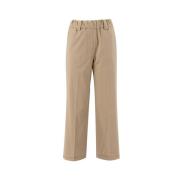 Le Tricot Perugia Wide Trousers Beige, Dam