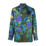 Versace Blommig silkeskjorta Multicolor, Herr